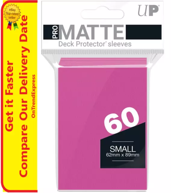 Ultra Pro Deck Protector Small Matte 60 Card Sleeves BRIGHT PINK YuGiOh Vanguard