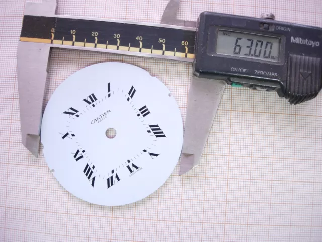 Cadran pendulette Zifferblatt CARTIER Paris Santos dial vintage 63 mm Clock C300 3