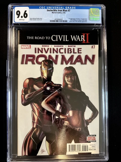 Invincible Iron Man #7 CGC 9.6 1st Cameo Riri Williams Marvel Comics 2016