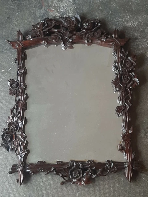 Ancien miroir à main en laiton doré - L'Atelier de Noé