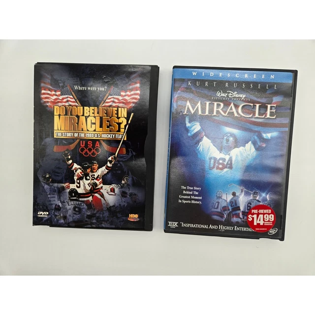 DISNEY MIRACLE + Do You Believe in Miracles Hockey DVD Bundle Pre-Owned ...