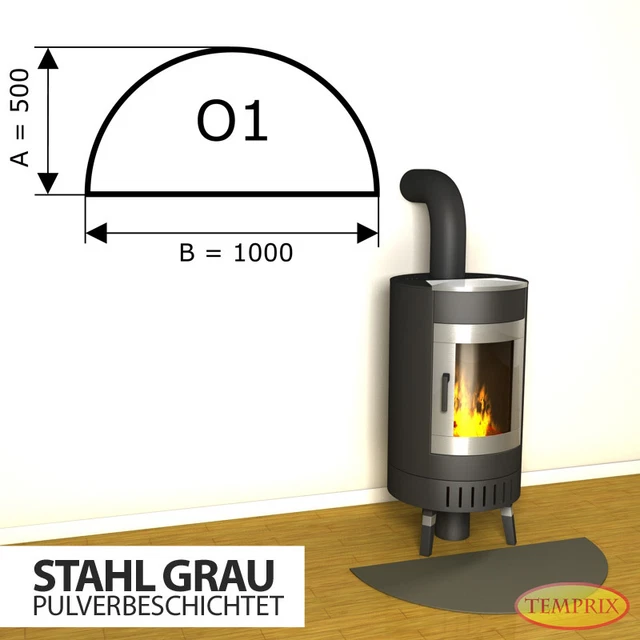 Placa Base Para Chimenea Y Bandeja Para Horno Acero gris