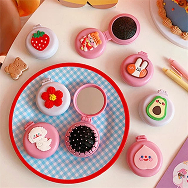 Beauty Cute Cartoon Small Air Cushion Comb Mirror Avocado Mini Portable Airbag