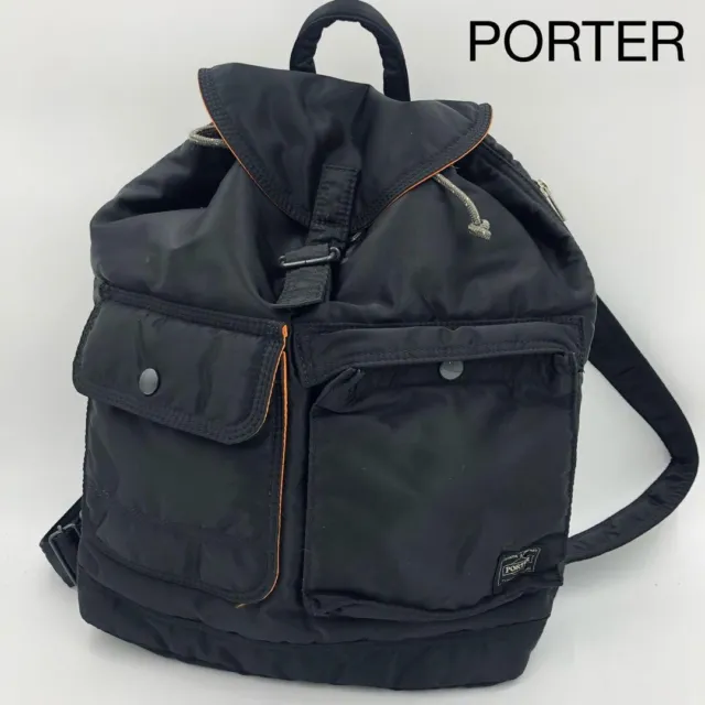 Yoshida bag PORTER Tanker Backpack Black From Japan Casual Nylon Used F/S