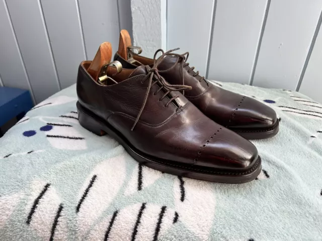 Vintage Cheaney Perry Captoe Leather Brogue Shoe Business Church Formal Uk8