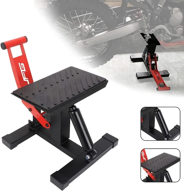 JFG RACING Motorcycle Dirt Bike Stand Lift Jack Hoist Table Height Adjustable Li