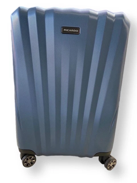 Ricardo Windsor 1-Piece Hardside 22" Carry-On Spinner Suitcase Graphite (Blue)