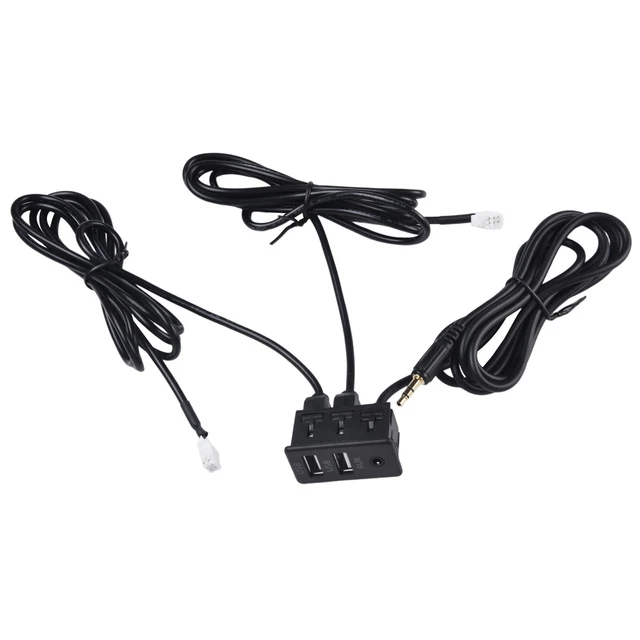 Câble D'extension USB Et Audio 3,5 Mm Pour Tableau De Bord Voiture - Longueur 3 Pieds, Universel