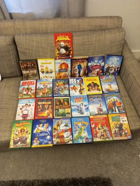 Big Bundle Of Childrens Dvd Movies Films - Kids Movies Disney Etc