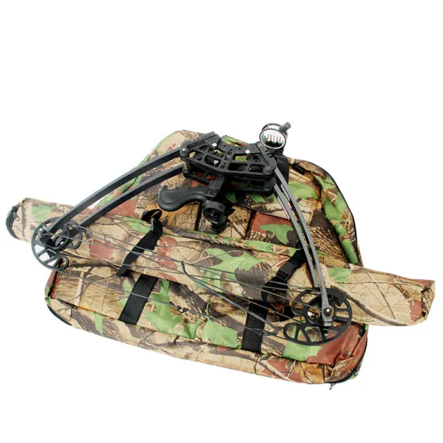 Archery Compound Triangle Bow Handbag Dual-use Bag Bow Case w/ 33" Arrow Quiver