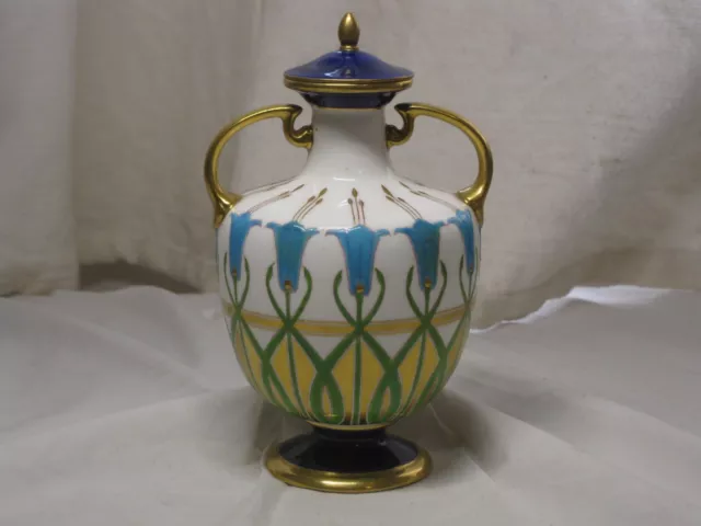 Antique Mintons Gilded Art Deco Lidded Urn Vase
