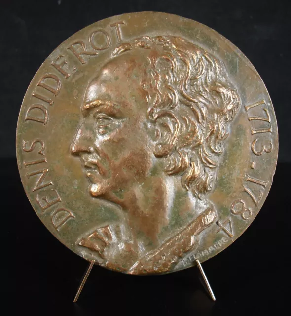 Medal Denis Diderot Writer 1976 Poet Jacques Le Fataliste 3 17/32in 14.11oz