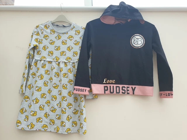 Top con cappuccio e abito Pudsey Bear età 8-9 anni/abbigliamento ragazza/abbigliamento sportivo/joblot