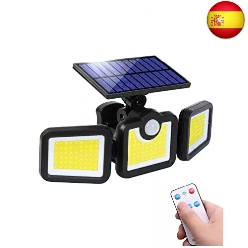 Luz Solar Exterior con Sensor de Movimiento Focos 171 LED Luces Lampara de