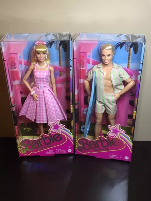 BARBIE AND KEN The Movie, Margot Robbie Doll, Ken Doll, Both New In Box ...