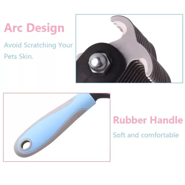 2side Dog Brush for Shedding Dematting Pet Grooming Cat Hair Undercoat Rake Comb 3
