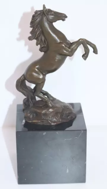 Bronze Skulptur / Figur , "steigendes Pferd",sign.A.Barge , H.21cm , 1,5Kg /"271