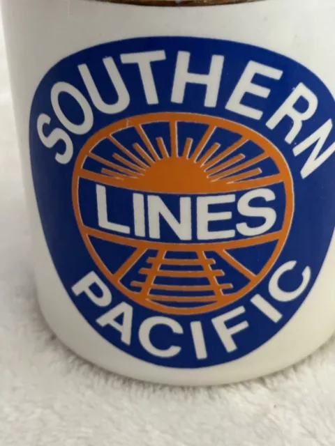 Vintage Ceramic SOUTHERN PACIFIC LINES MUG 60-70s EUC Trains Railroad