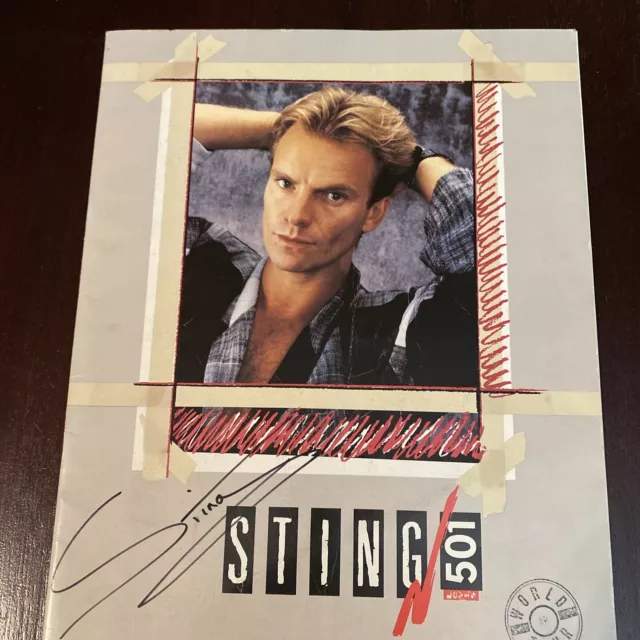 Vintage 1985 STING World Tour Book Concert Program  Rock Music AUTOGRAPHED