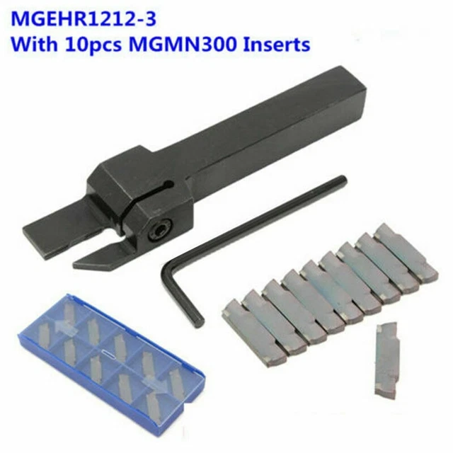 MGEHR1212-3 Lathe Cut-Off Grooving Parting Tool Holder +10pc MGMN300 Insert