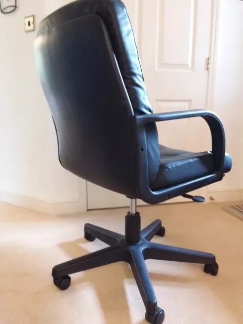 Leather swivel office chair