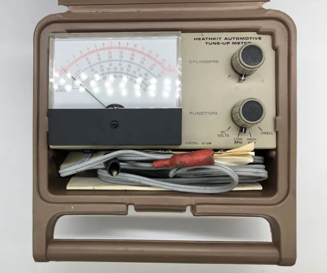 Vintage HEATHKIT ID-29 Tune Up Meter in Case Automotive Tools Analyzer Gauges