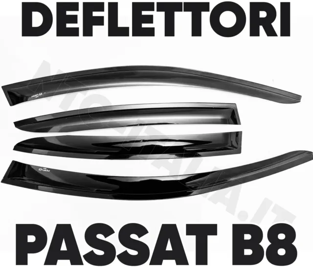 PERFLEX® Set  Deflettori Aria Anti turbo Oscurati VW Passat B8 Variant Dal 2015