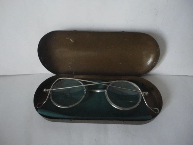 ANCIENNE PAIRE DE lunettes ronde boite en fer EUR 10 00 PicClick FR