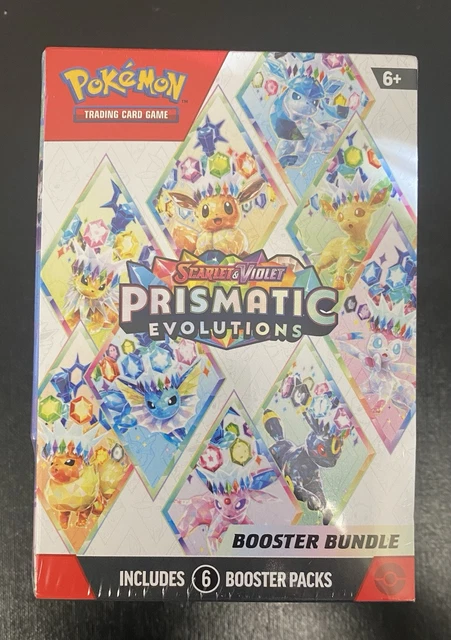 Pokemon TCG: Scarlet & Violet Prismatic Evolutions Booster Bundle – Factory Sealed, English, 60 Cards