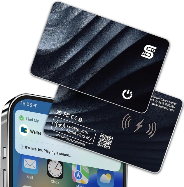 Il localizzatore ultrasottile per carte anti-smarrimento del portafoglio funziona con Google Trova il mio disposivo Smart Bluetooth Track Tag per ricarica wireless Android  15