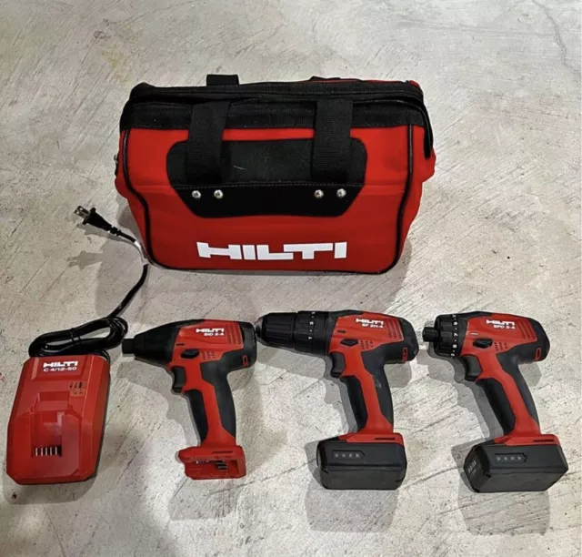 Brand New Hilti 12 volt Combo drill drivers Kit W/tool Bag & 2.6Ah 12v Batteries