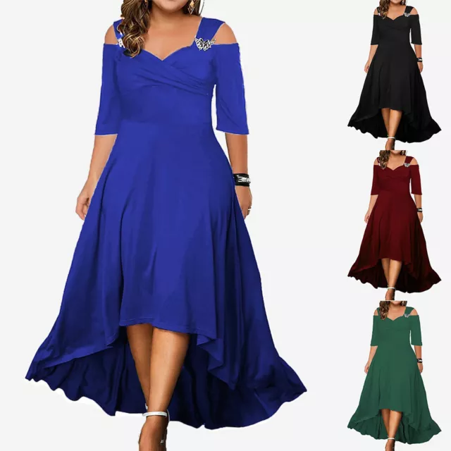 Plus Size Women Maxi Dress Ladies Evening Cocktail Party Swing Ball Gown 18-28