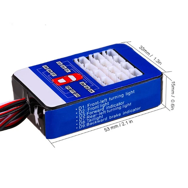 RiToEasysports RC Flashing Light, 8 LED Lighting System Kit