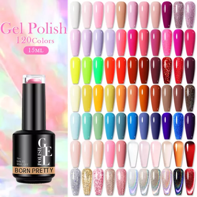 BORN PRETTY 15ml Gel Nail Polish Nude Pink Jelly Gel Soak Off UV Gel Nails Art 2