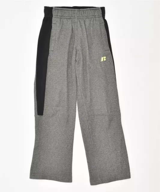 RUSSELL ATHLETIC Boys Tracksuit Trousers 6-7 Years Small Grey Polyester KE09