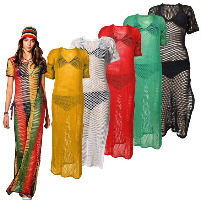 Rasta fishnet maxi sales dress