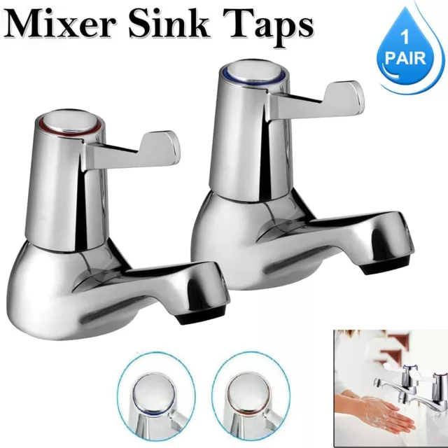 Basin Mixer Tap Chrome Bathroom Faucet Waterfall Modern Brass Pair Sink Taps