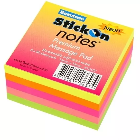 5 Pads Pop Up Sticky Notes 3x3 Refills Bright Colors Self-Stick Notes Pads  Super Adhesive