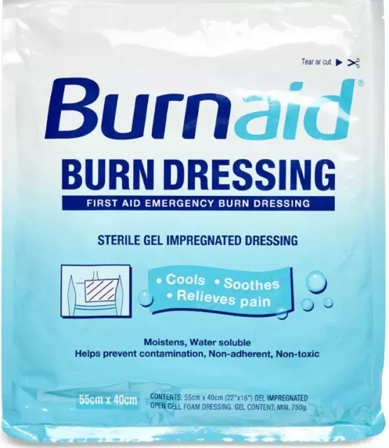 Burnaid First Aid Emergency Burn Dressing 55x40cm (22x16") Sterile Extra Large