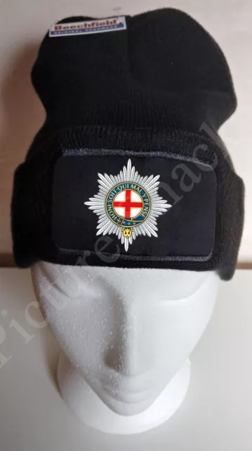 Coldstream Guards Cap Badge Printed On A Beanie Hat / Cap