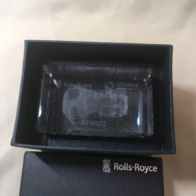 Rolls Royce Laser crystal glass figurine medium size RTM322 from JAPAN