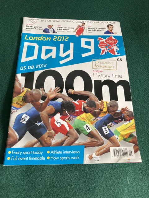 Olympic Games Day 9 Nine Daily Programme London 2012