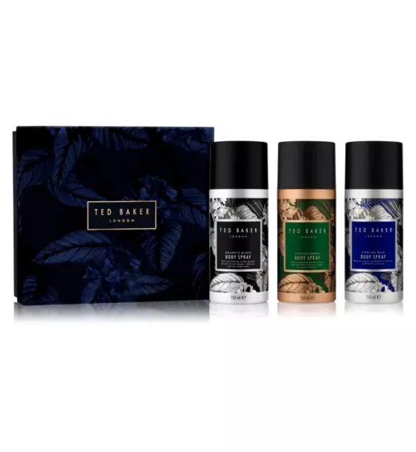 Ted Baker Men’s Body Spray Trio Gift Sets - FREE UK DELIVERY