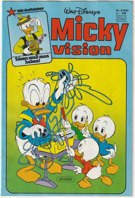 ✪ MICKYVISION #03/1983 ohne Beilage, Ehapa COMIC-HEFT Z1/1- *Walt Disney