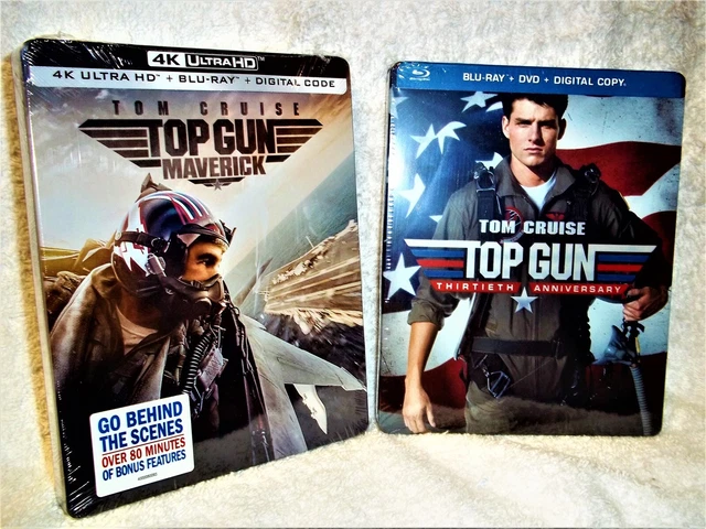 TOP GUN/ TOP Gun Maverick STEELBOOK Collection (4K/Blu-ray, 2022) NEW