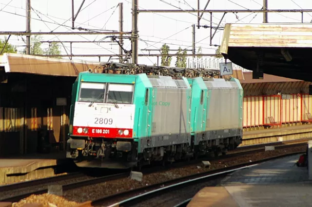 F10 6x4 Glossy Photo SNCB Class 28 2809 @ Antwerpen Berchem