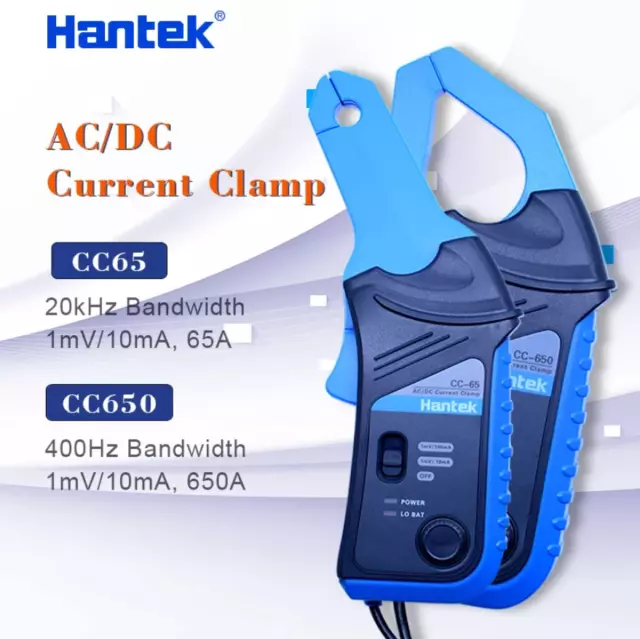 Hantek CC-65 CC-650 20KHz/400Hz AC/DC Current Clamp for Oscilloscope Bandwidth