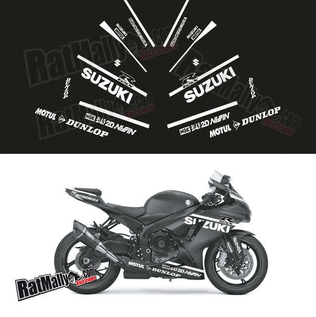 Real Carbon Fiber For GSXR 1100 1000 750 600 Tank Fairing Decal Glossy Sticker E - Foto 5