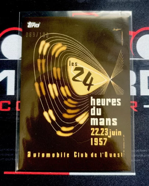 2023 Topps 24H of Le Mans Poster Art 1957 Gold Parallel 69/100