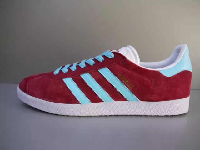 Adidas gazelle claret and shop sky blue